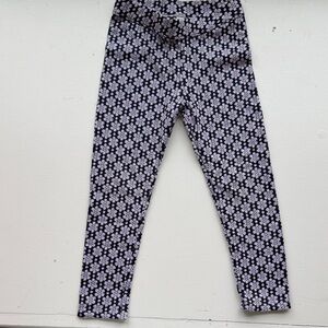 Janie and Jack Black and White Floral Leggings